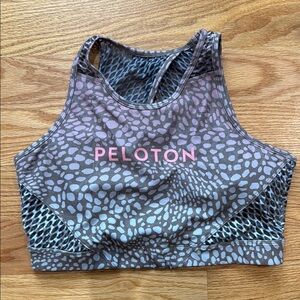 Peloton Sports Bra in Gray and Pink